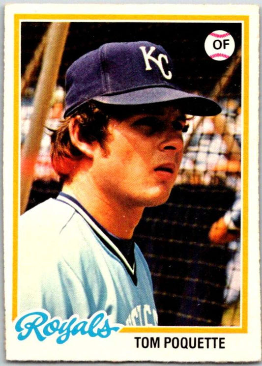 1978 O-Pee-Chee MLB #197 Tom Poquette  Kansas City Royals  V48842