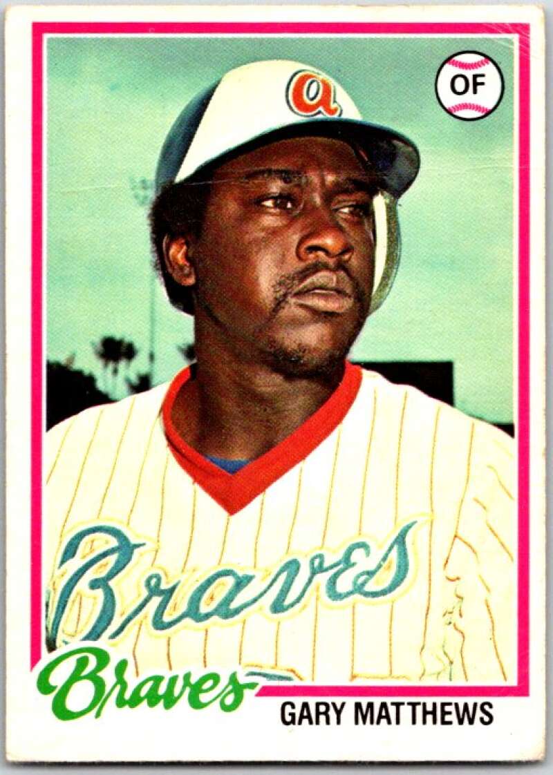 1978 O-Pee-Chee MLB #209 Gary Matthews Atlanta Braves V48859