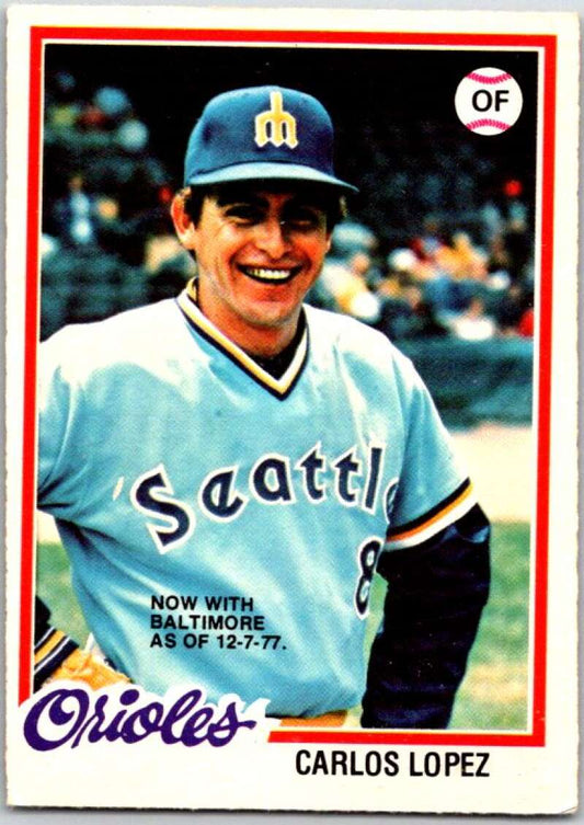 1978 O-Pee-Chee MLB #219 Carlos Lopez  Orioles/Mariners  V48873