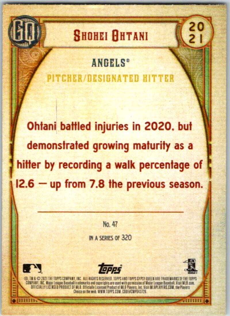 2021 Topps Gypsy Queen #47 Shohei Ohtani Los Angeles Angels V48924