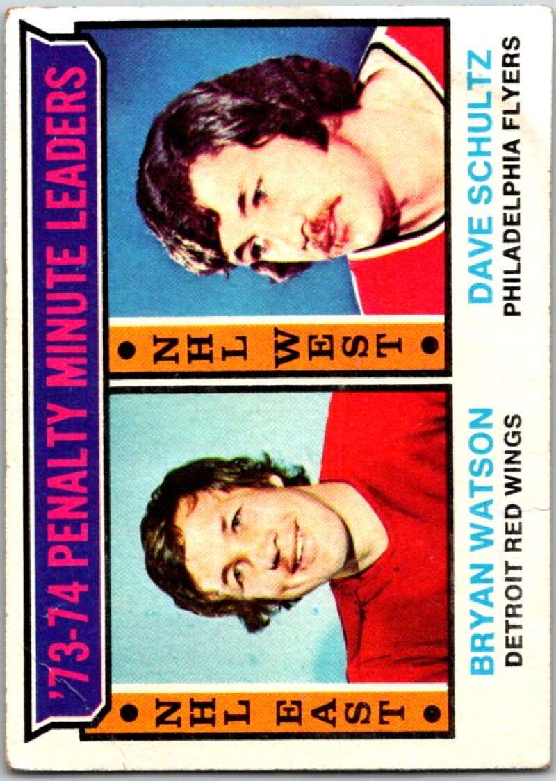1974-75 Topps #5 Bryan Watson/Dave Schultz LL V48987