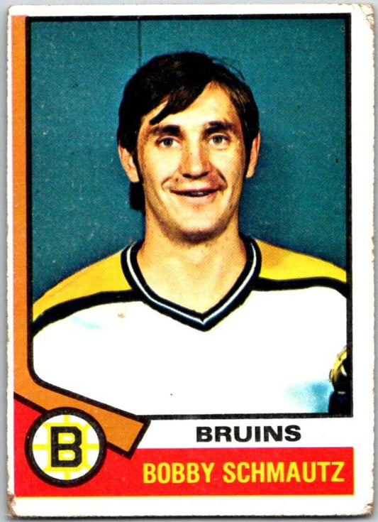 1974-75 Topps #27 Bobby Schmautz  Boston Bruins  V48990