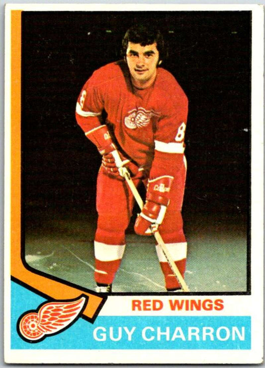 1974-75 Topps #57 Guy Charron  Detroit Red Wings  V48996