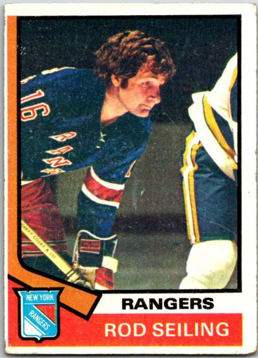 1974-75 Topps #102 Rod Seiling  New York Rangers  V49006