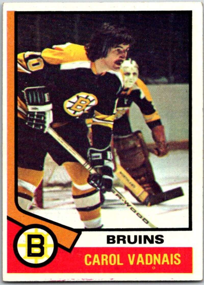 1974-75 Topps #165 Carol Vadnais Boston Bruins V49019