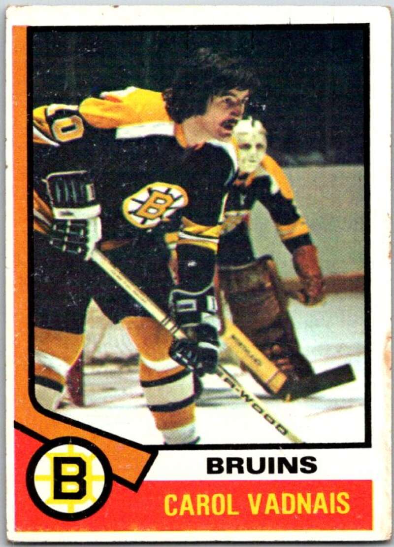 1974-75 Topps #165 Carol Vadnais Boston Bruins V49020