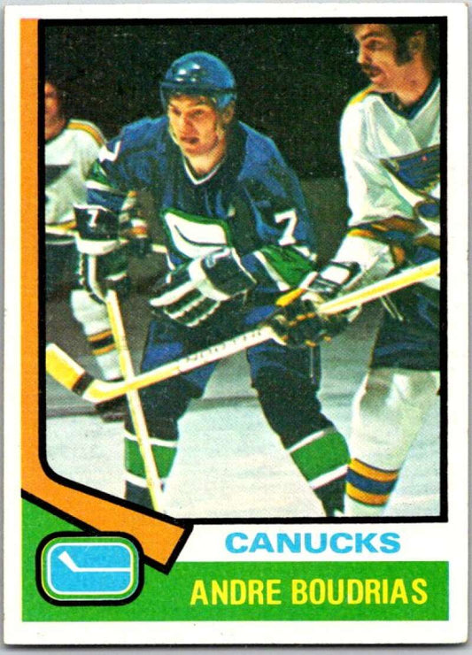1974-75 Topps #191 Andre Boudrias  Vancouver Canucks  V49023