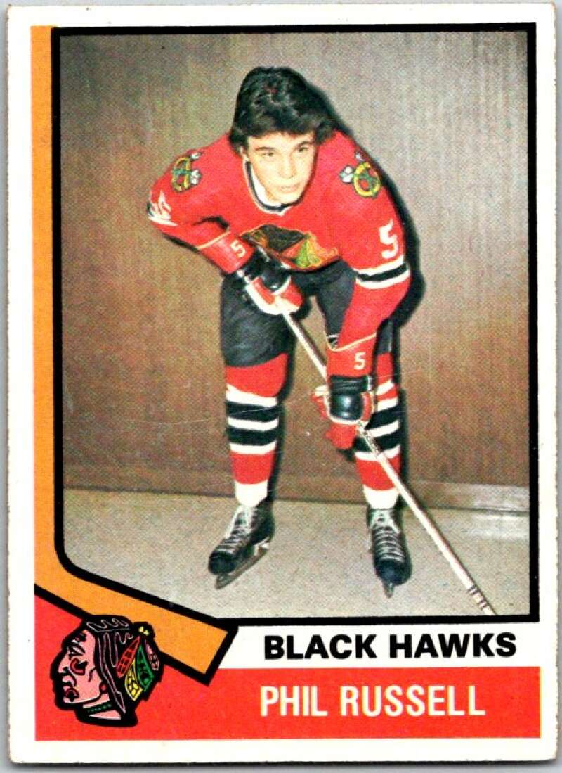 1974-75 Topps #226 Phil Russell Chicago Blackhawks V49031