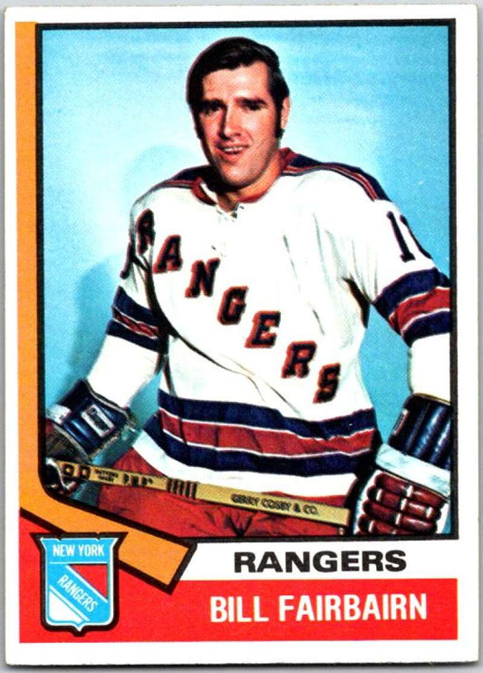 1974-75 Topps #231 Bill Fairbairn  New York Rangers  V49033