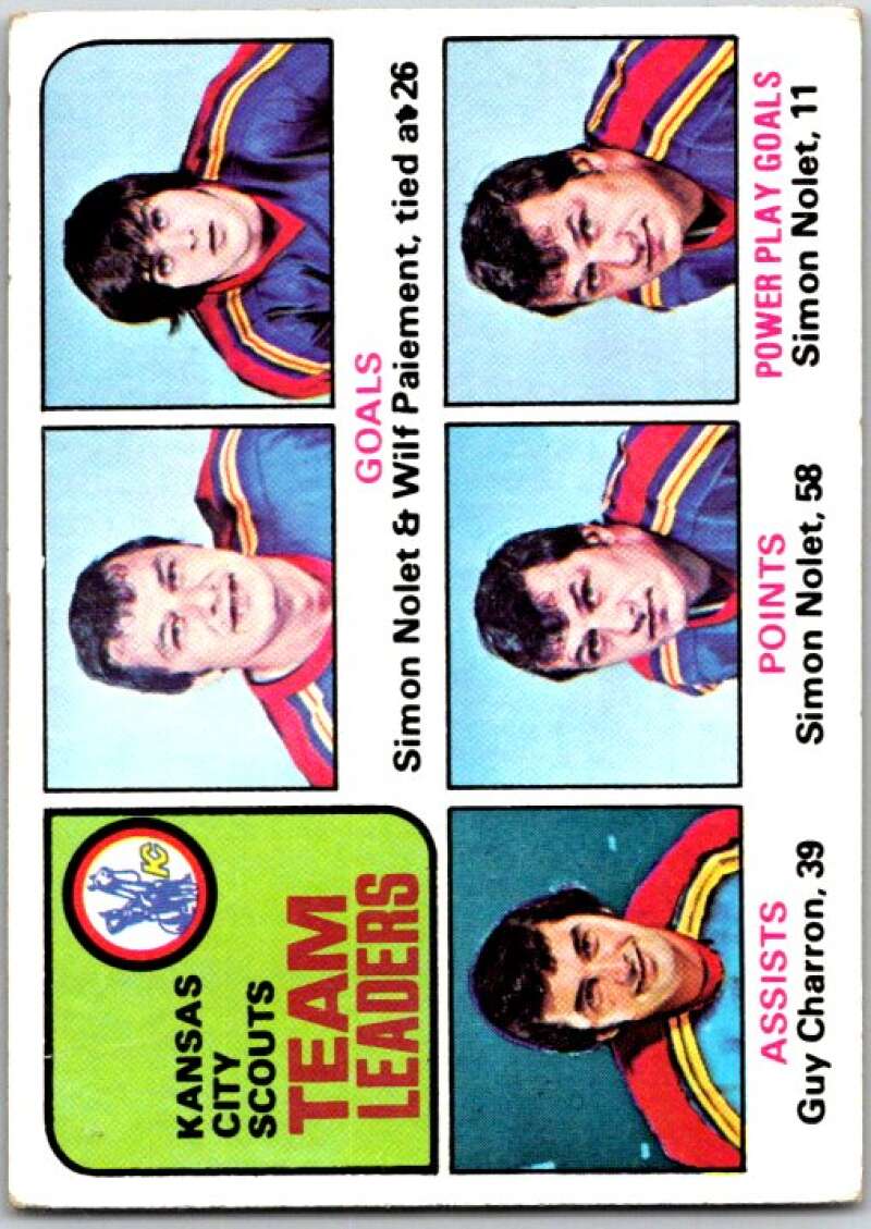 1975-76 Topps #319 Nolet/Paiement/Charron TL V49154