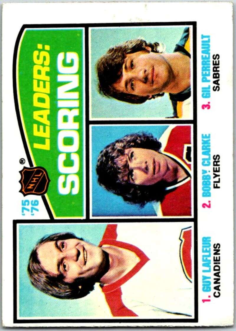 1976-77 Topps #3 Lafleur/Clarke/Perreault LL V49160
