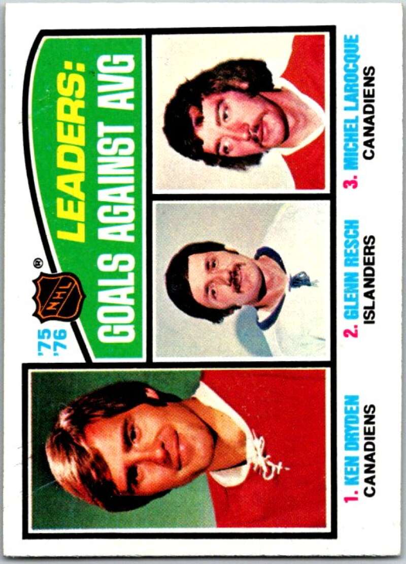 1976-77 Topps #6 Ken Dryden/Glenn Resch/Larocque LL V49163
