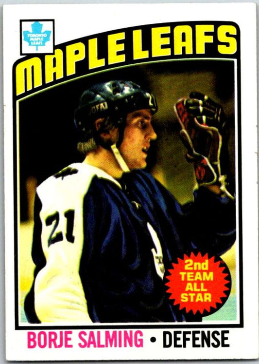 1976-77 Topps #22 Borje Salming  Toronto Maple Leafs  V49171