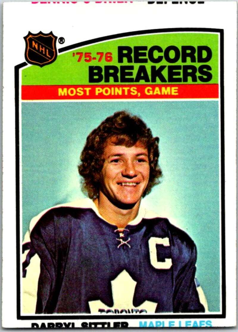 1976-77 Topps #66 Darryl Sittler RB Toronto Maple Leafs V49179