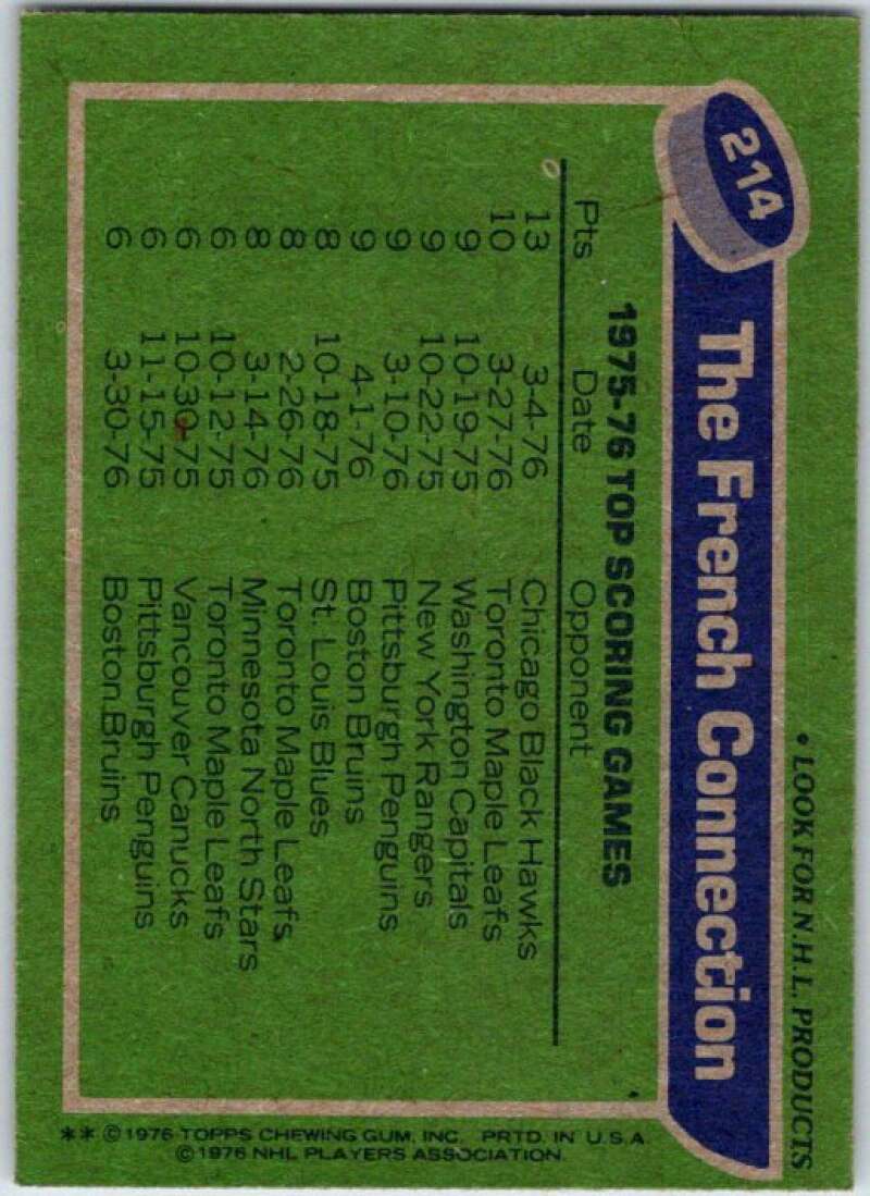 1976-77 Topps #214 Rick Martin/Gilbert Perreault/Robert V49217