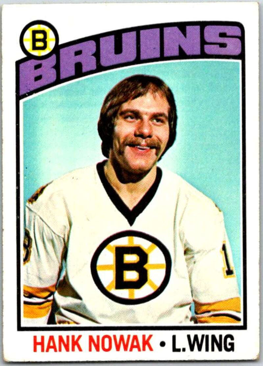 1976-77 Topps #224 Hank Nowak  RC Rookie Boston Bruins  V49220