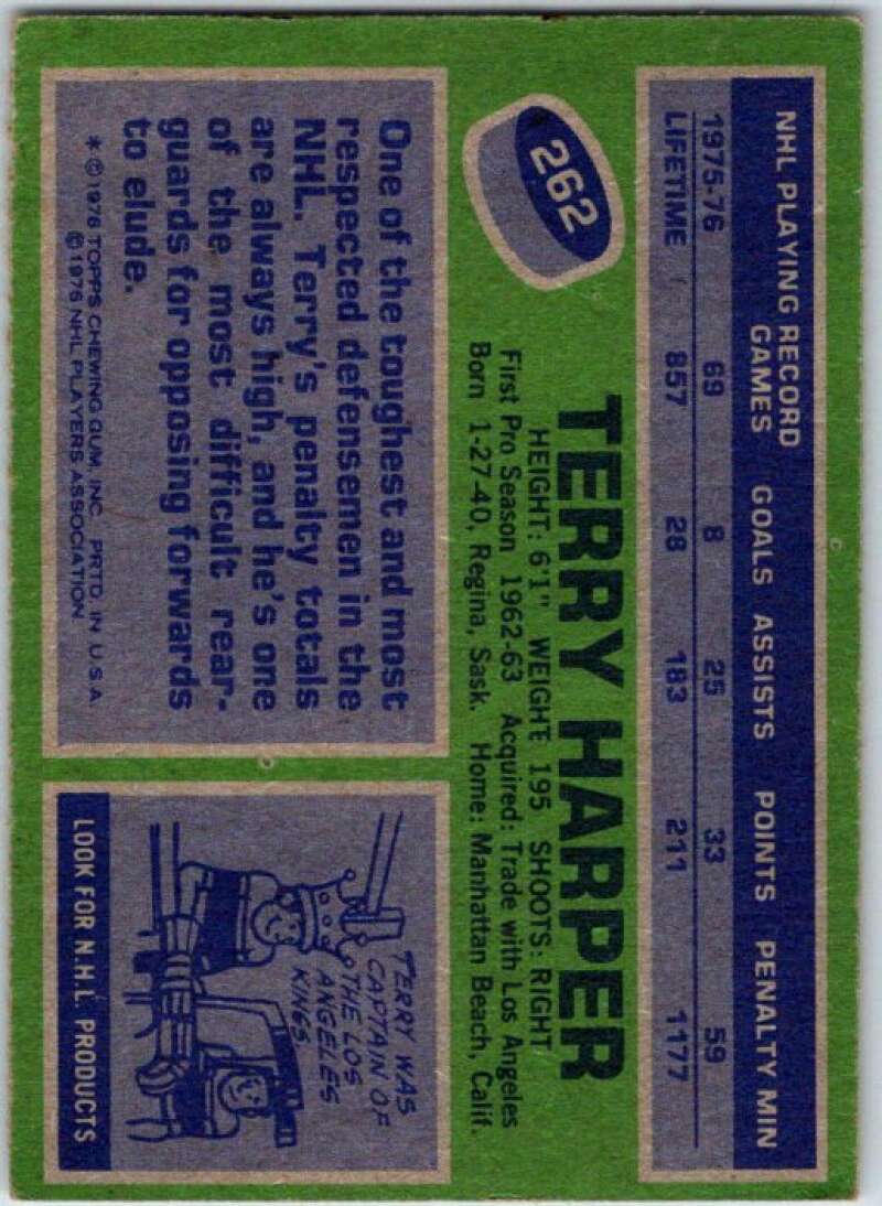 1976-77 Topps #262 Terry Harper Detroit Red Wings V49229