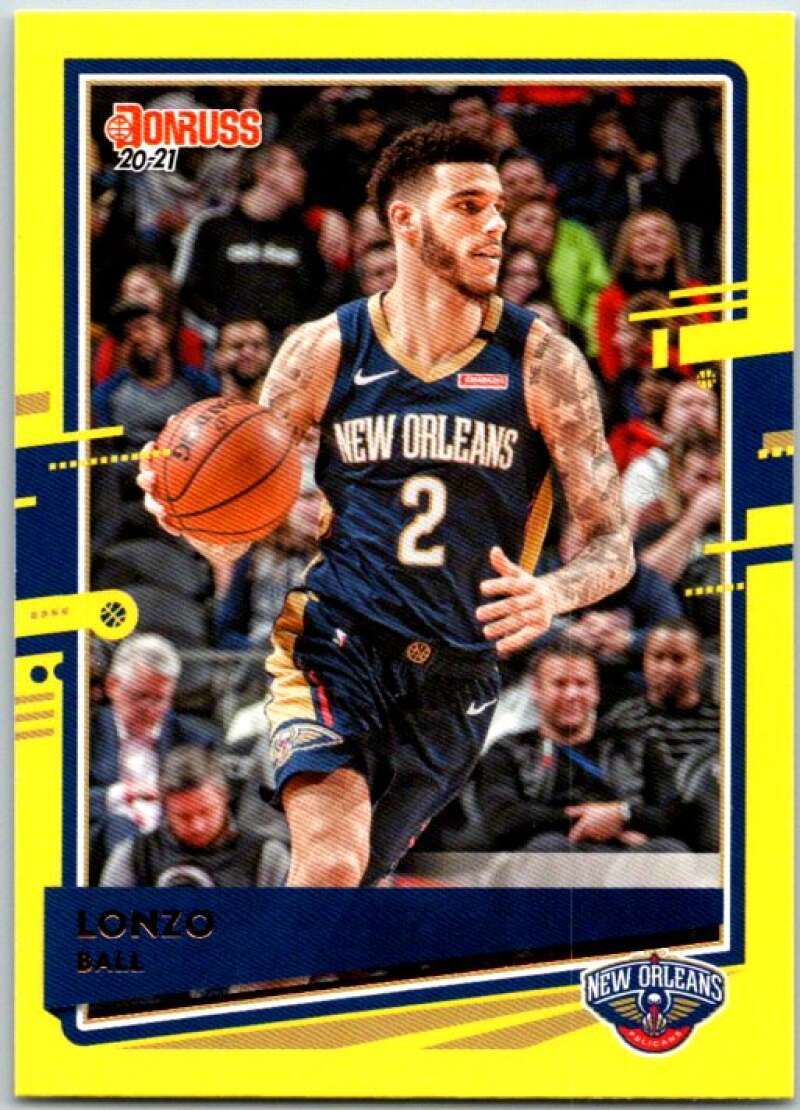 2020-21 Donruss Yellow Flood #44 Lonzo Ball New Orleans Pelicans V49426