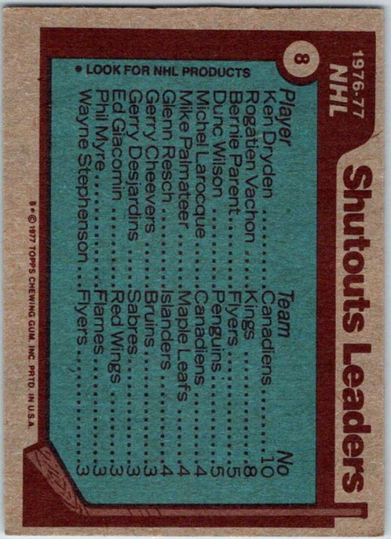 1977-78 Topps #8 Dryden/Vachon/Parent/Wilson LL V49239