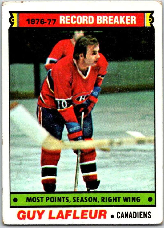 1977-78 Topps #214 Guy Lafleur RB  Montreal Canadiens  V49374