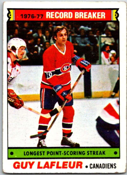 1977-78 Topps #216 Guy Lafleur RB  Montreal Canadiens  V49378