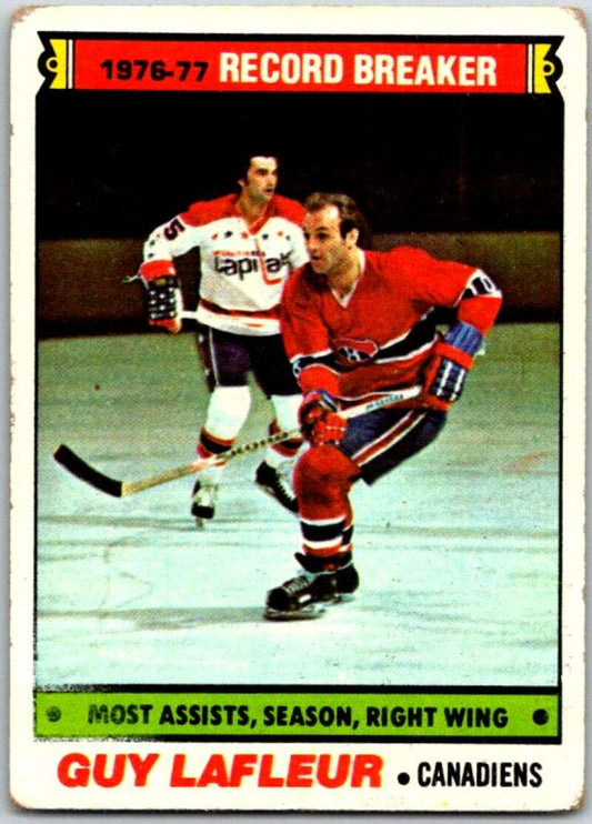 1977-78 Topps #218 Guy Lafleur RB  Montreal Canadiens  V49380