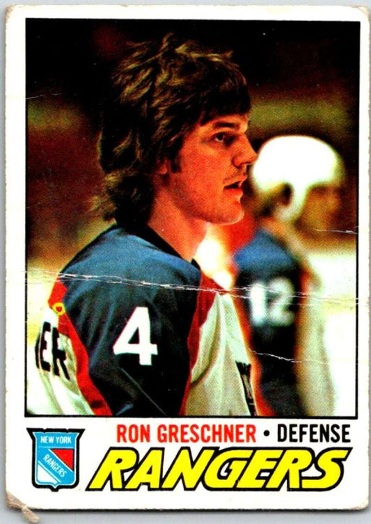 1977-78 Topps #256 Ron Greschner  New York Rangers  V49400