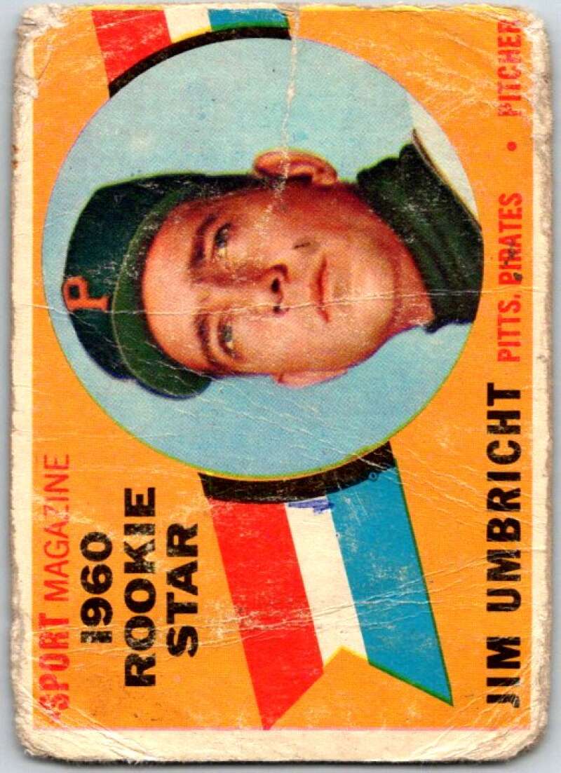 1960 Topps Baseball #145 Jim Umbricht RS RC Rookie Pittsburgh Pirates V49438