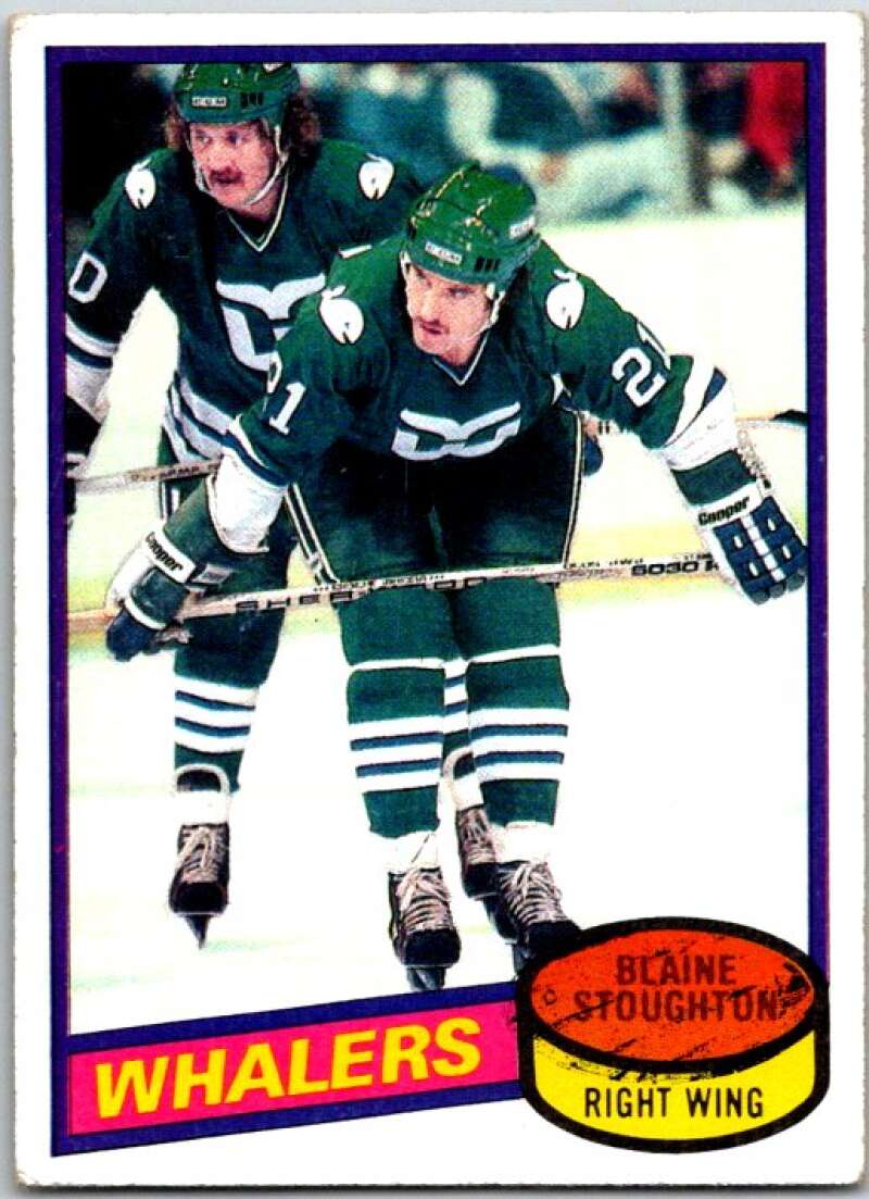 1980-81 Topps #30 Blaine Stoughton Hartford Whalers V49499