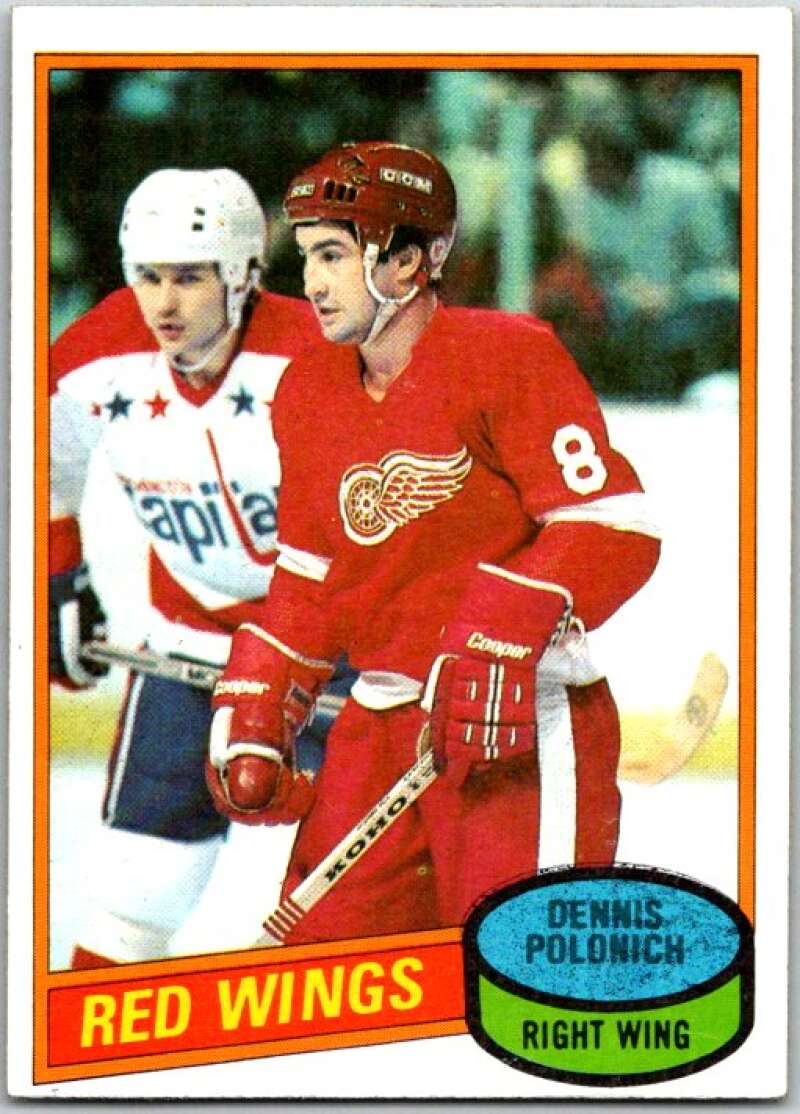 1980-81 Topps #54 Dennis Polonich Detroit Red Wings V49551