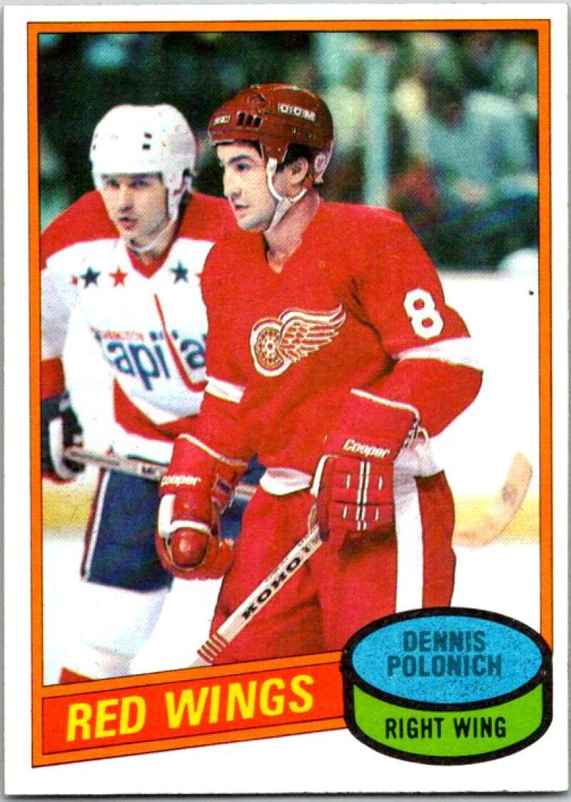 1980-81 Topps #54 Dennis Polonich Detroit Red Wings V49552