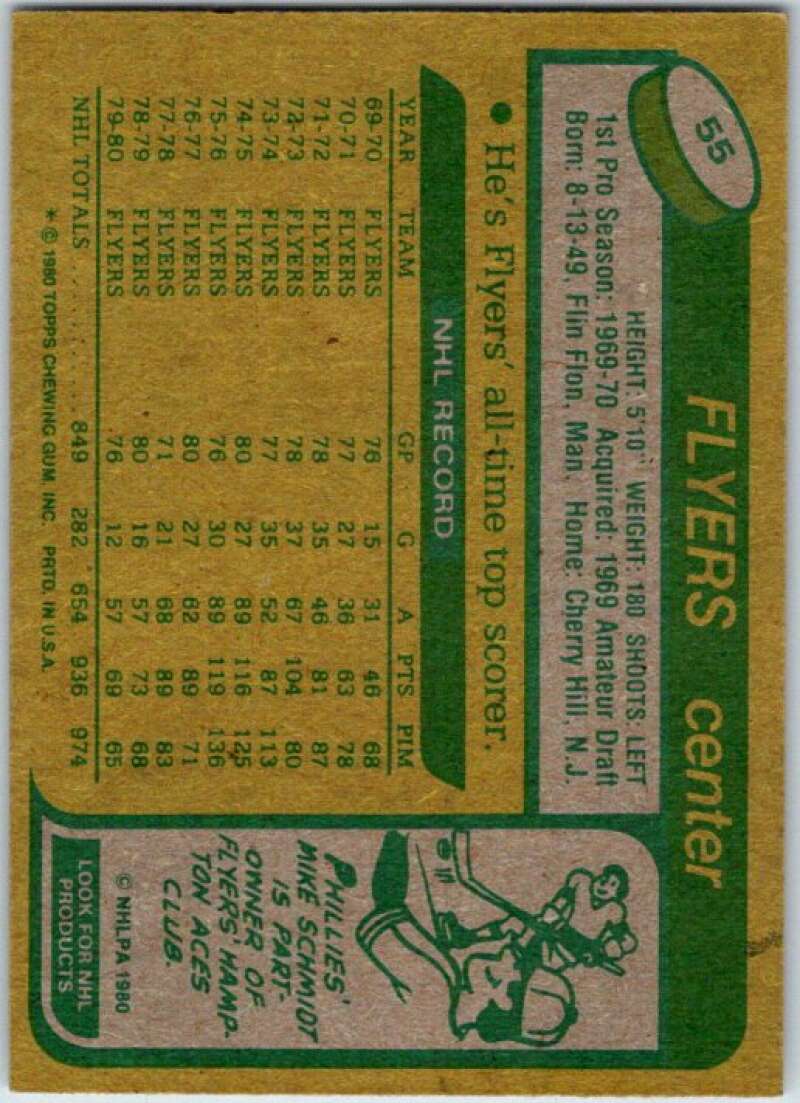 1980-81 Topps #55 Bobby Clarke Philadelphia Flyers V49554