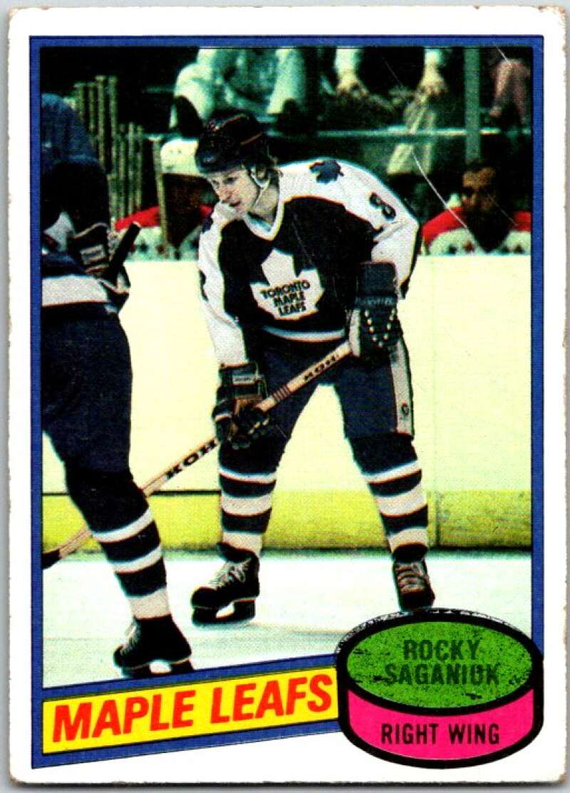 1980-81 Topps #64 Rocky Saganiuk RC Rookie Toronto Maple Leafs V49572