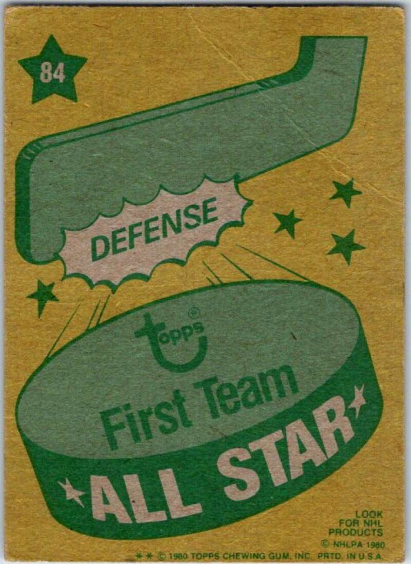 1980-81 Topps #84 Larry Robinson AS Montreal Canadiens V49608