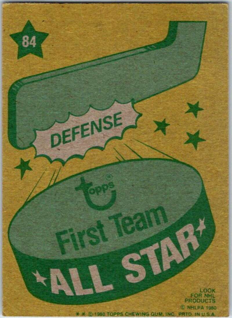 1980-81 Topps #84 Larry Robinson AS Montreal Canadiens V49609