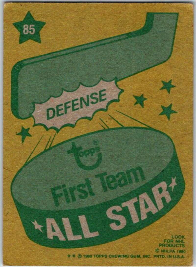 1980-81 Topps #85 Borje Salming AS Toronto Maple Leafs V49610