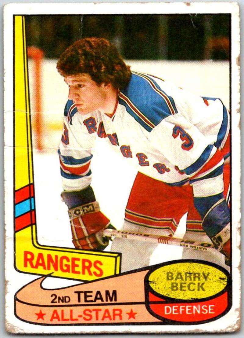 1980-81 Topps #90 Barry Beck AS New York Rangers V49619