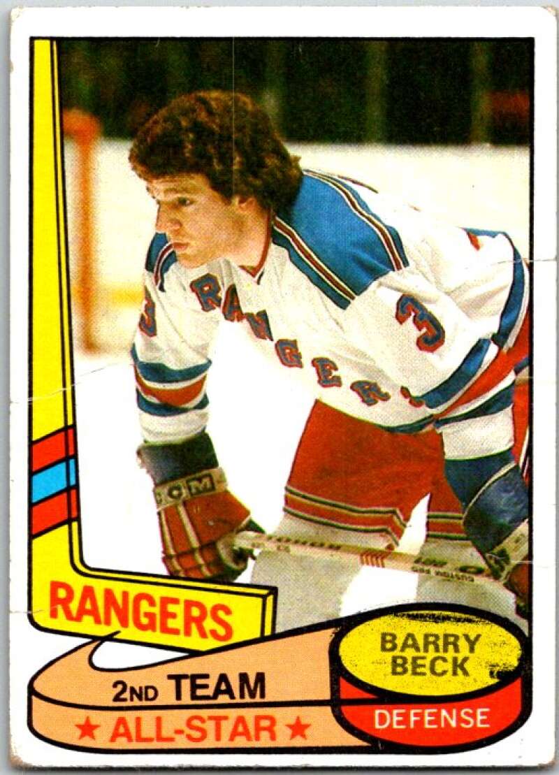 1980-81 Topps #90 Barry Beck AS New York Rangers V49621