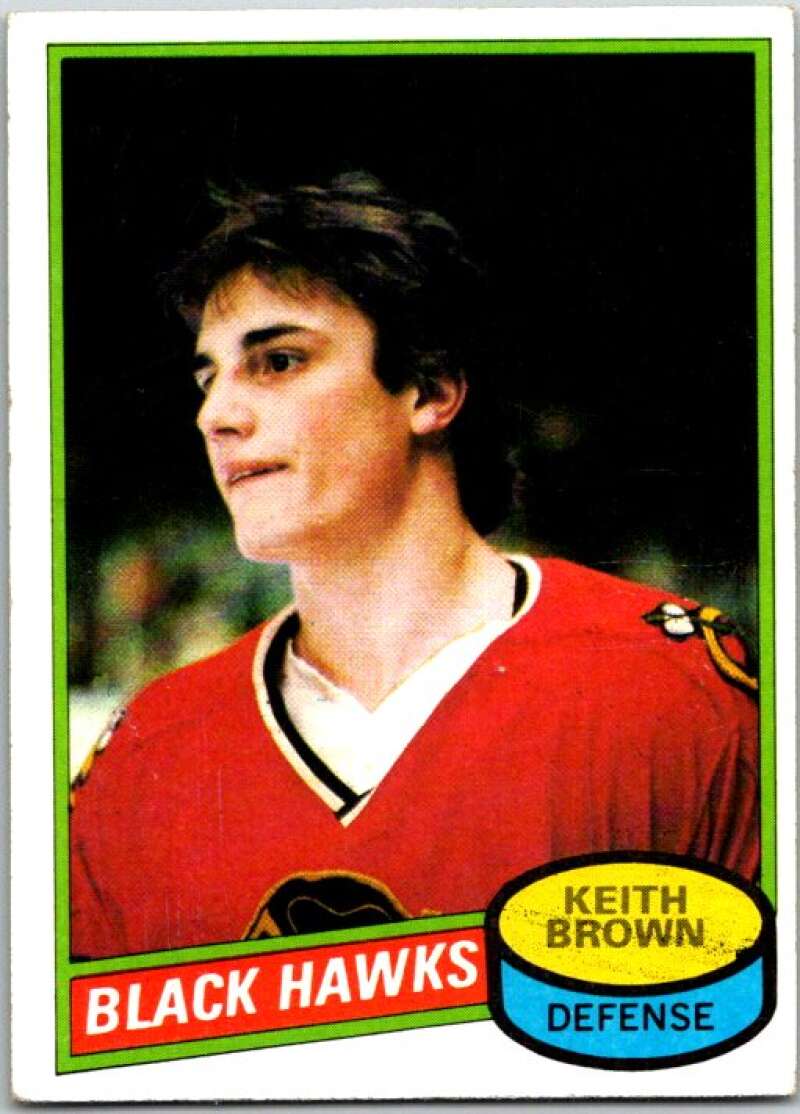 1980-81 Topps #98 Keith Brown RC Rookie Chicago Blackhawks V49644