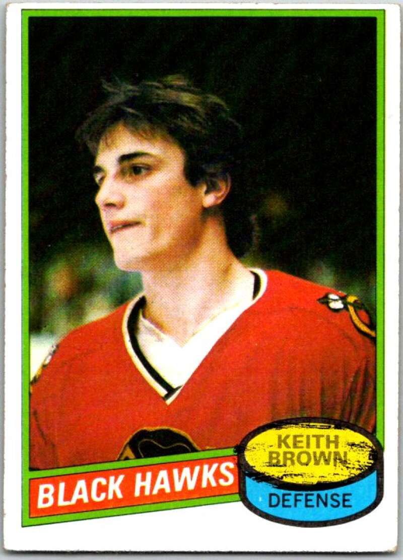 1980-81 Topps #98 Keith Brown RC Rookie Chicago Blackhawks V49645