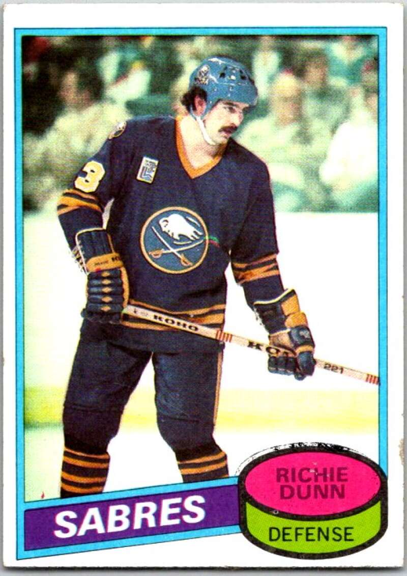 1980-81 Topps #109 Richie Dunn RC Rookie Buffalo Sabres V49664