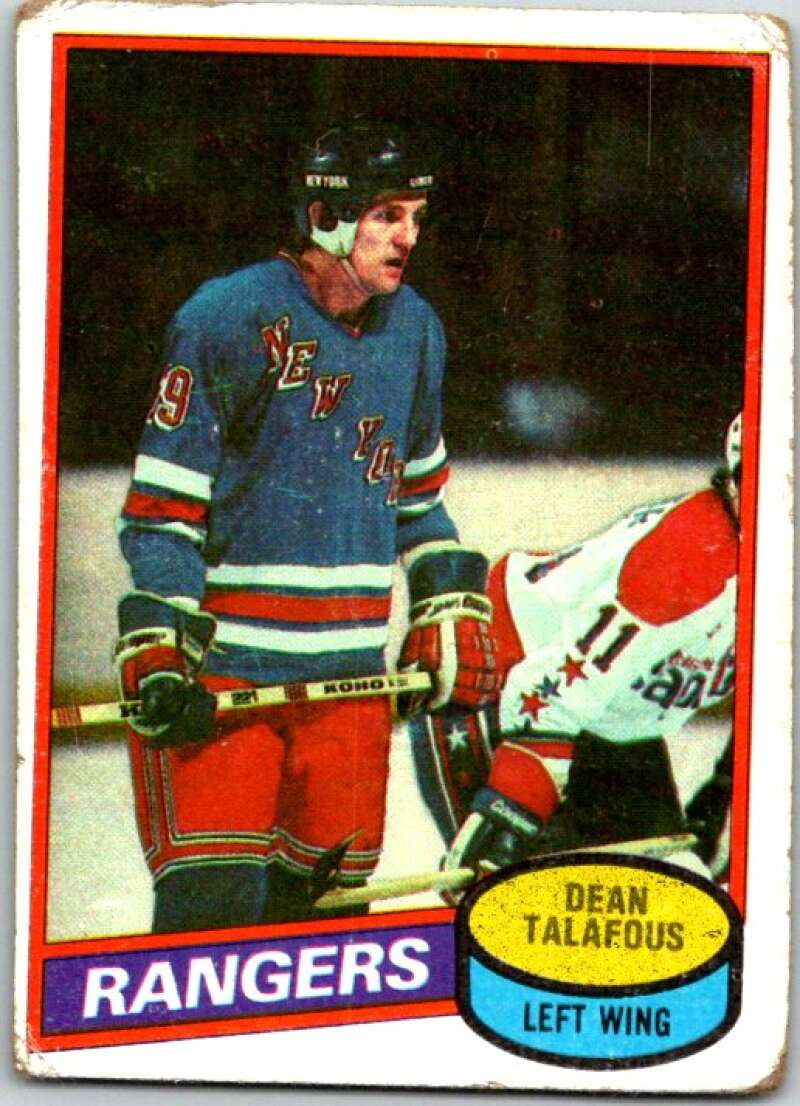 1980-81 Topps #132 Dean Talafous New York Rangers V49720