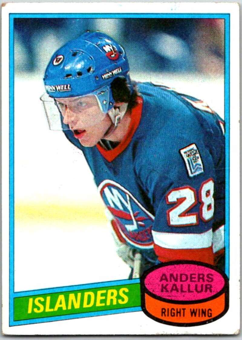 1980-81 Topps #156 Anders Kallur RC Rookie New York Islanders V49761