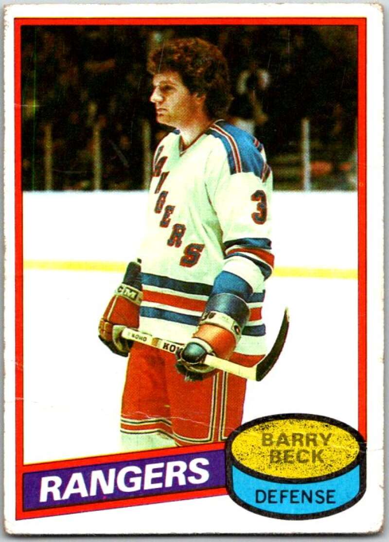 1980-81 Topps #170 Barry Beck New York Rangers V49797