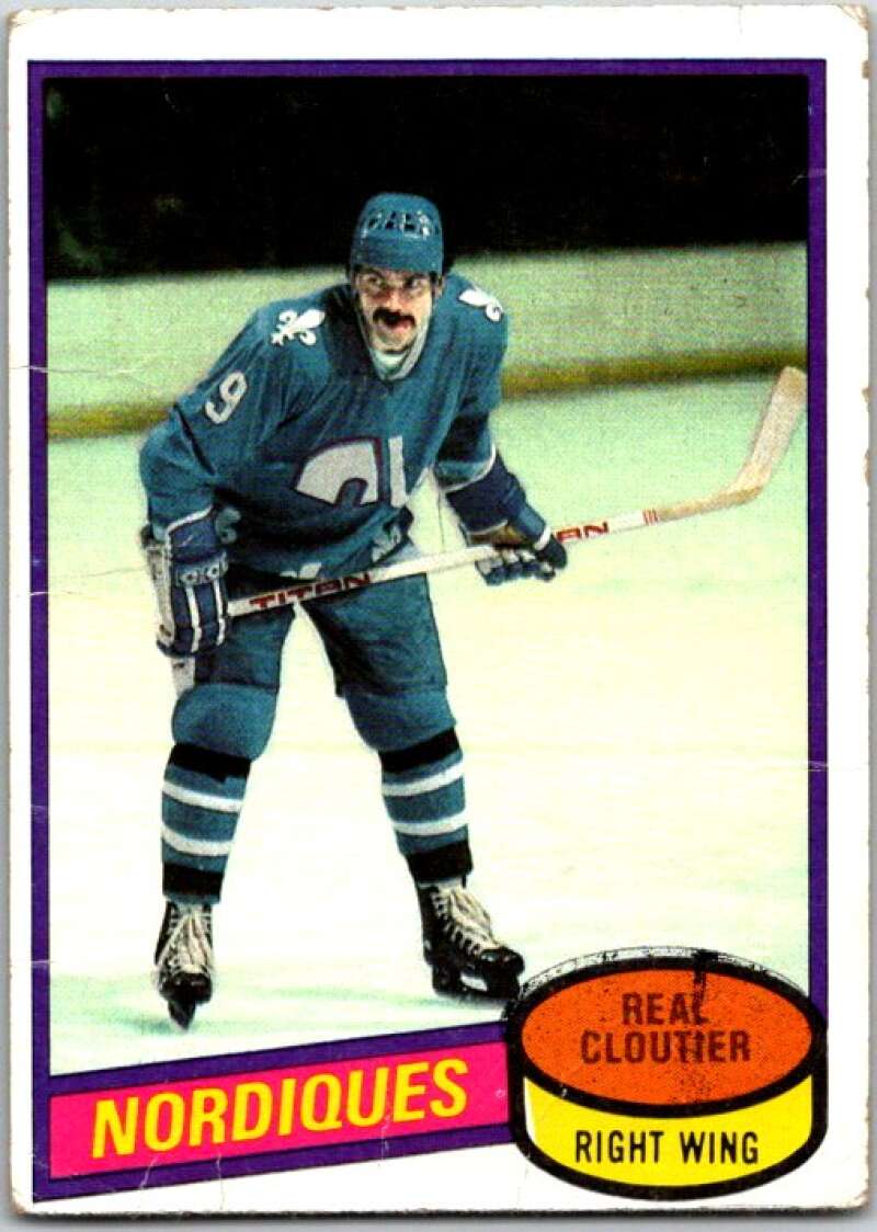 1980-81 Topps #178 Real Cloutier Quebec Nordiques V49813