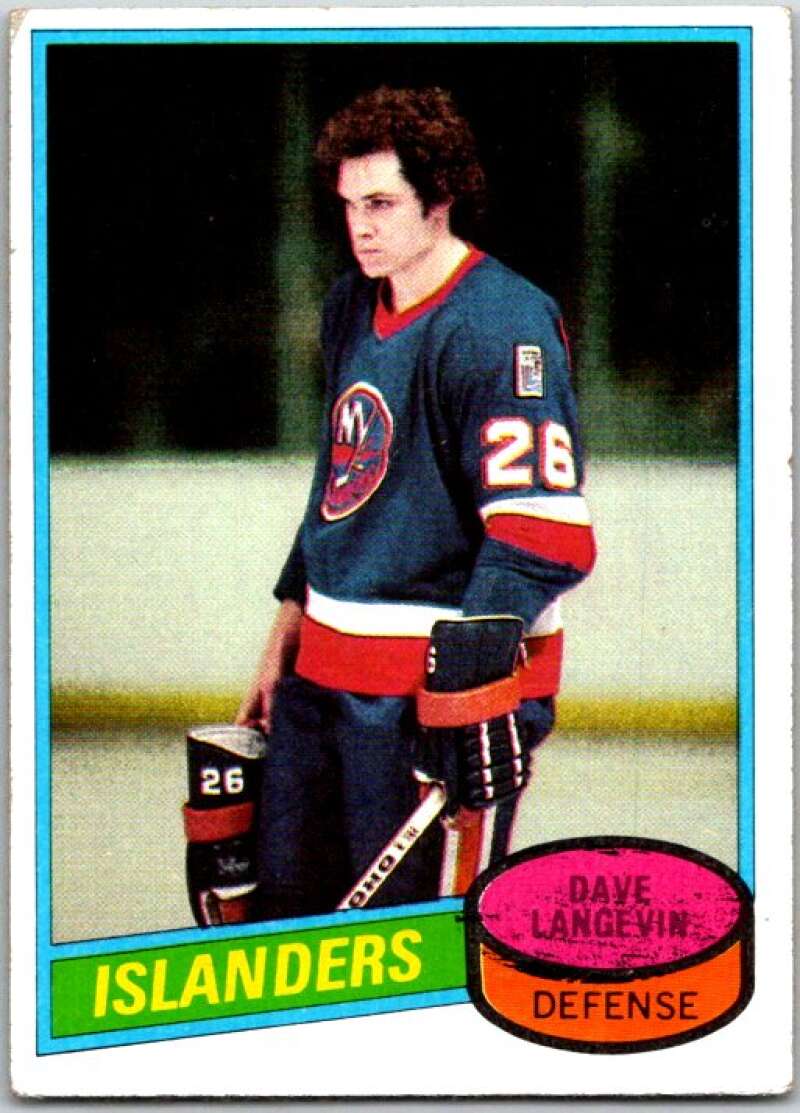 1980-81 Topps #188 Dave Langevin RC Rookie New York Islanders V49828