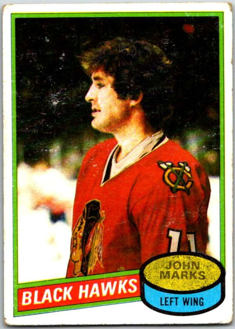 1980-81 Topps #194 John Marks Chicago Blackhawks V49845