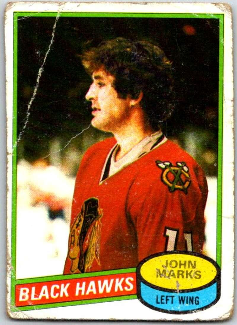 1980-81 Topps #194 John Marks Chicago Blackhawks V49846