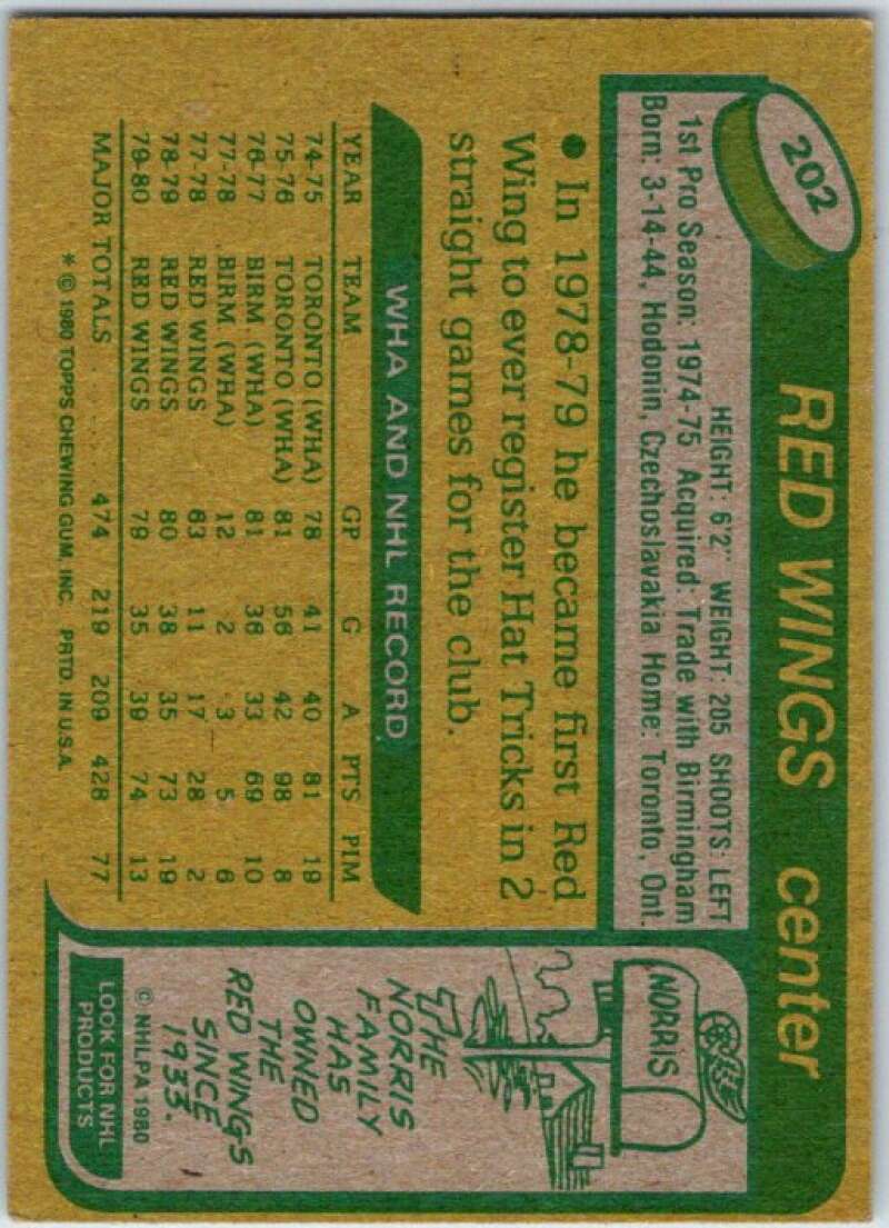 1980-81 Topps #202 Vaclav Nedomansky Detroit Red Wings V49859