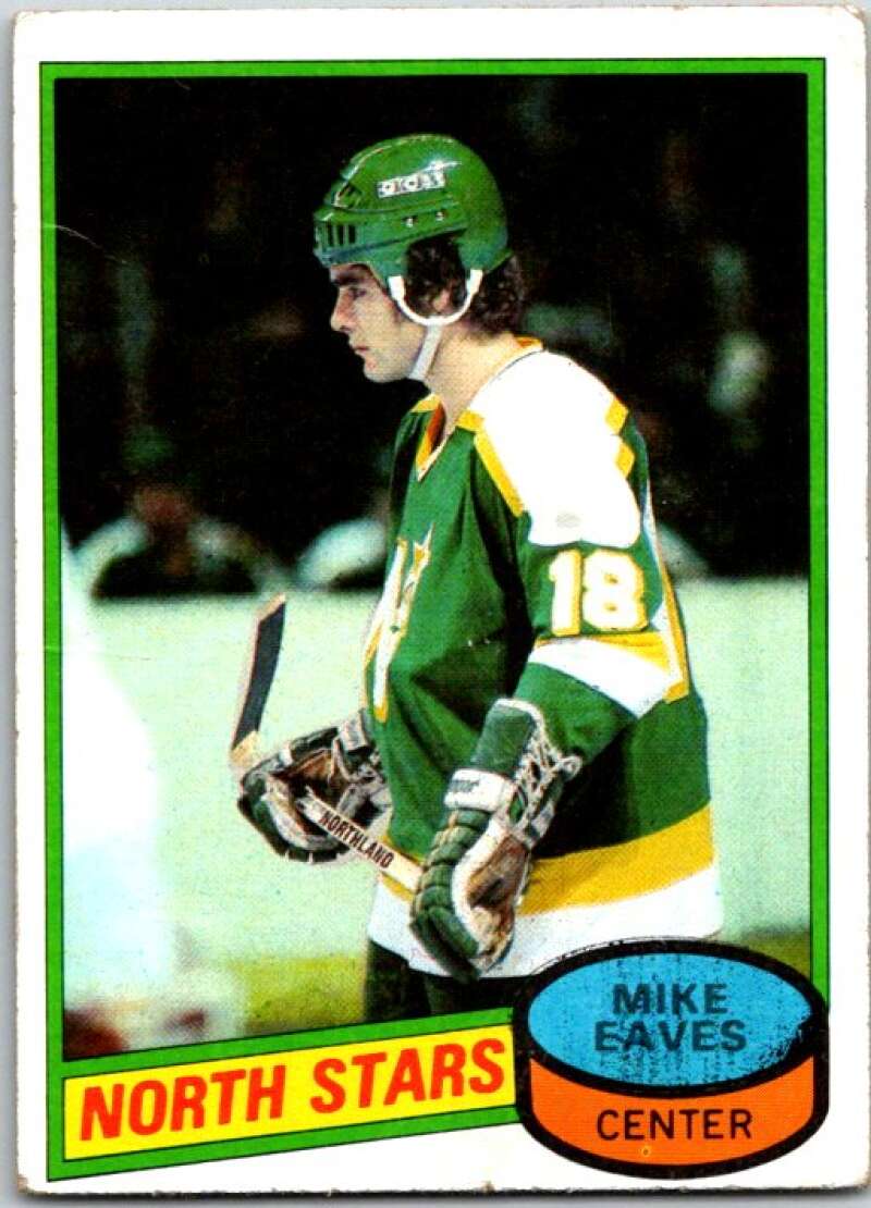 1980-81 Topps #206 Mike Eaves RC Rookie Minnesota North Stars V49871
